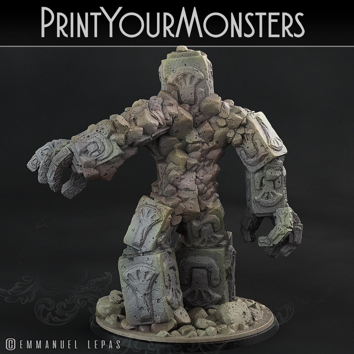 Rock Golem - Print Your Monsters 