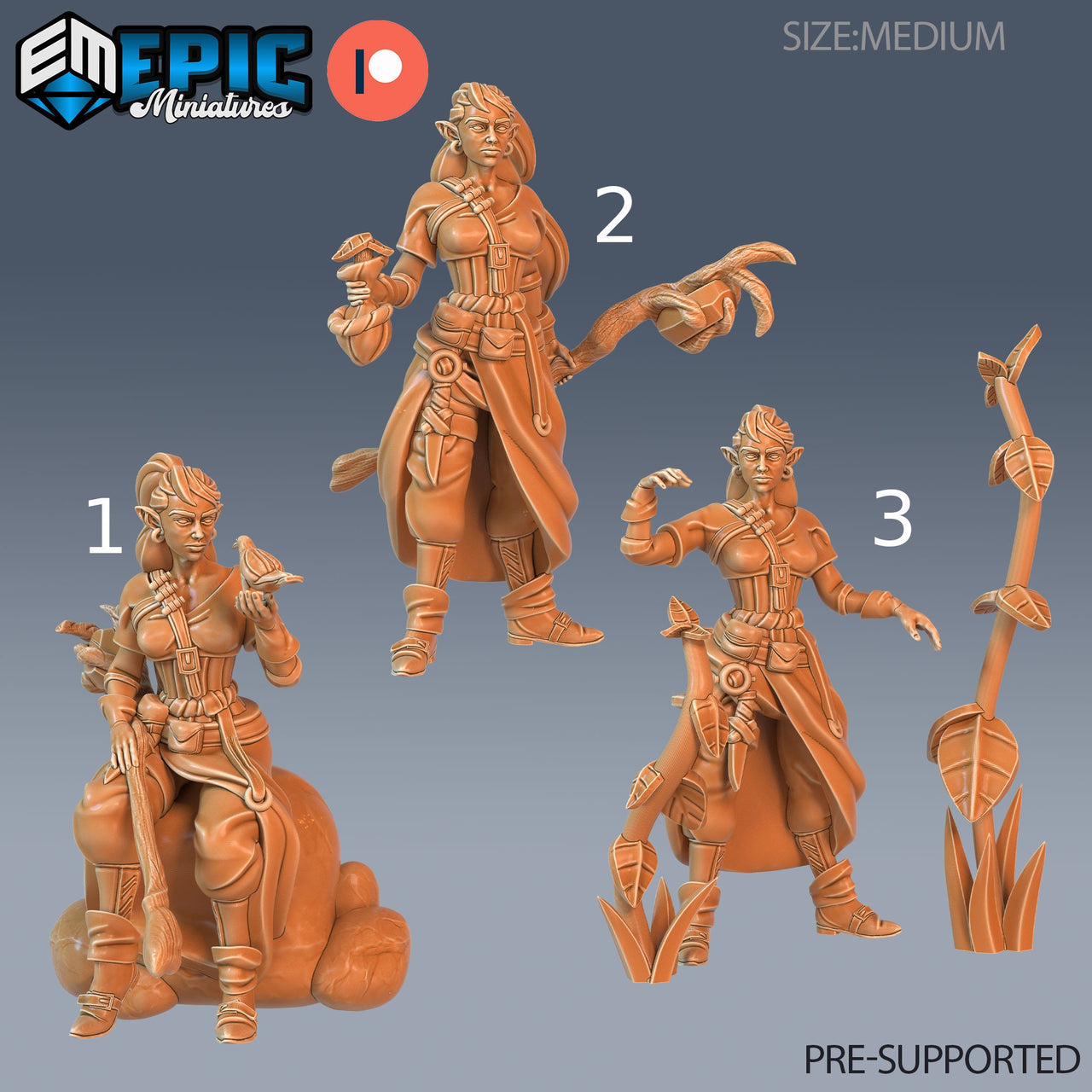 Elven Earth Druid - Epic Miniatures