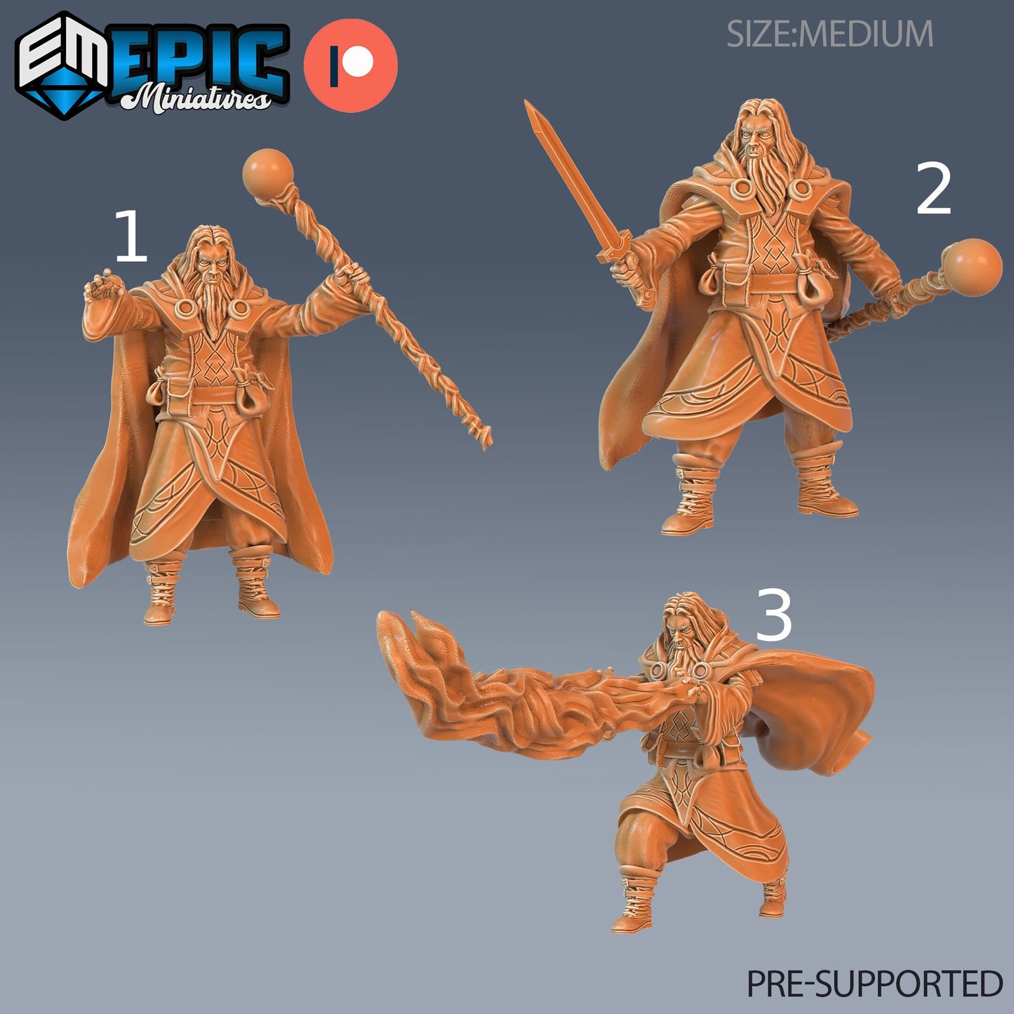 Wizard Adventurer - Epic Miniatures 