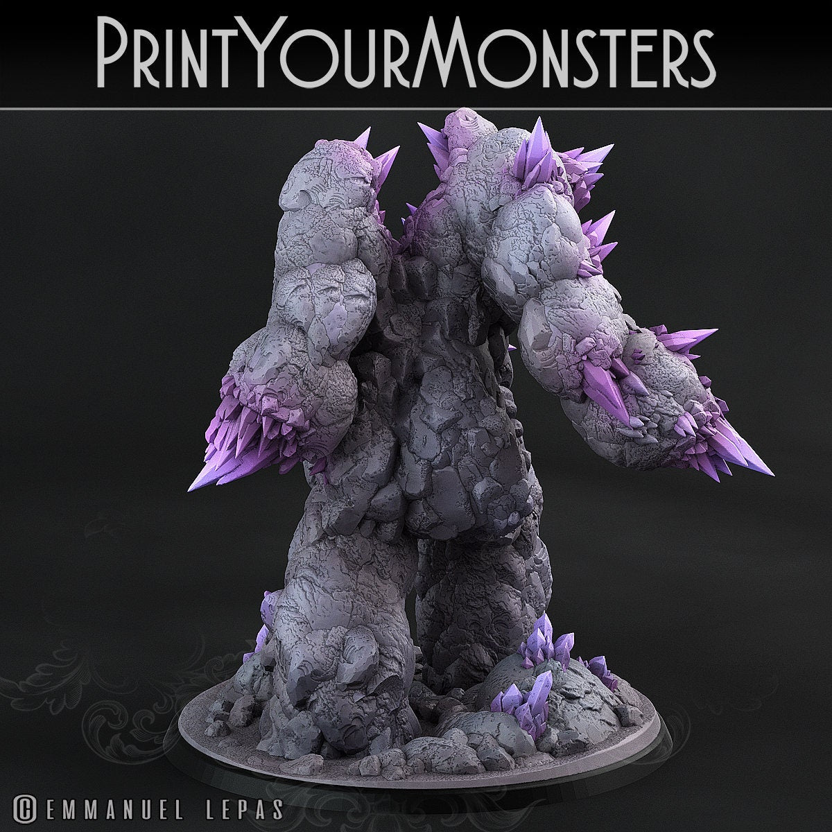Amethyst Golem - Print Your Monsters 