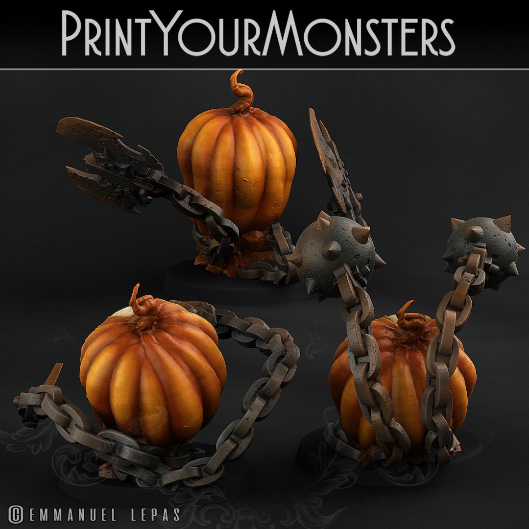 Skull Pumpkins - Print Your Monsters 