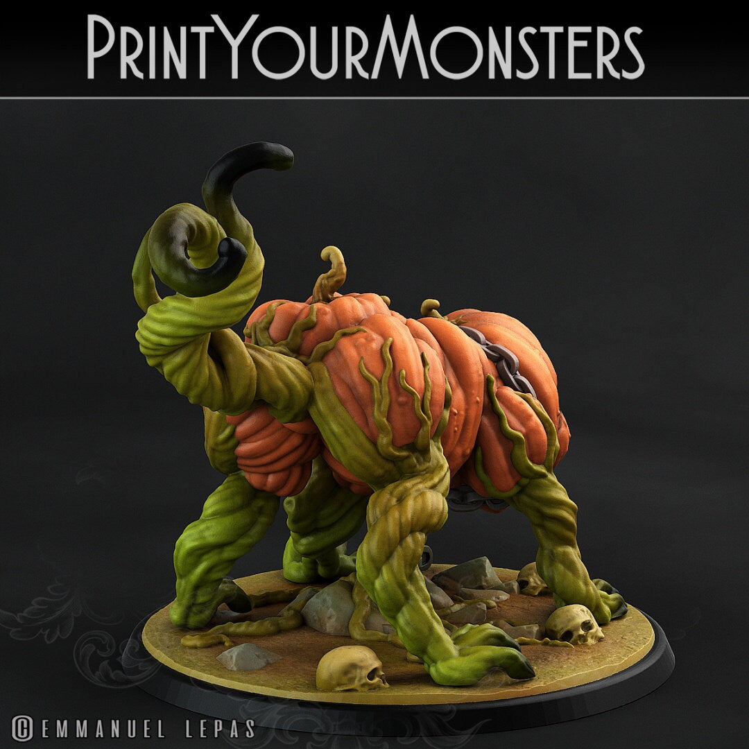 Dangerous Pumpkin Dog - Print Your Monsters 