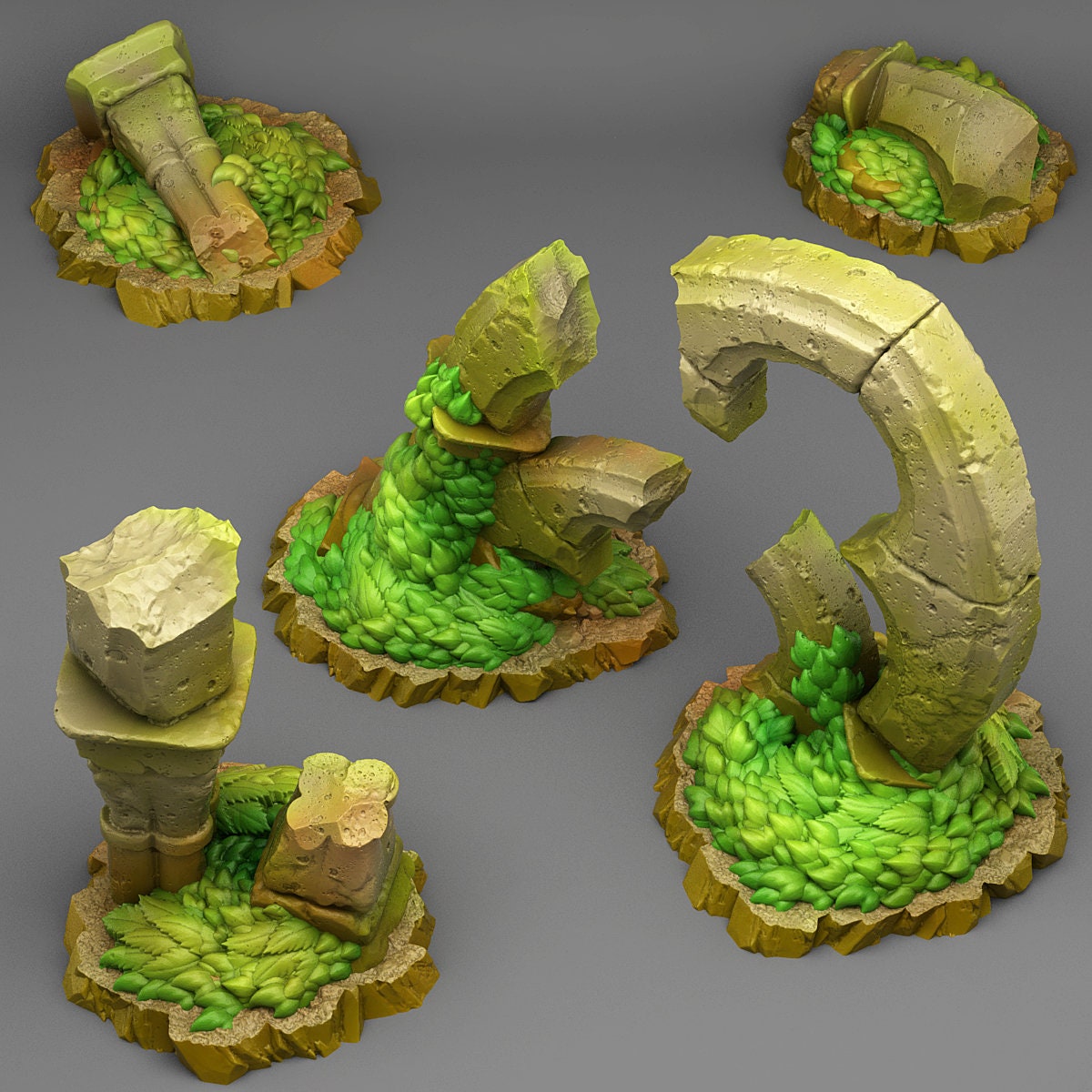Gothic Ruins Scatter Terrain - Fantastic Plants and Rocks 