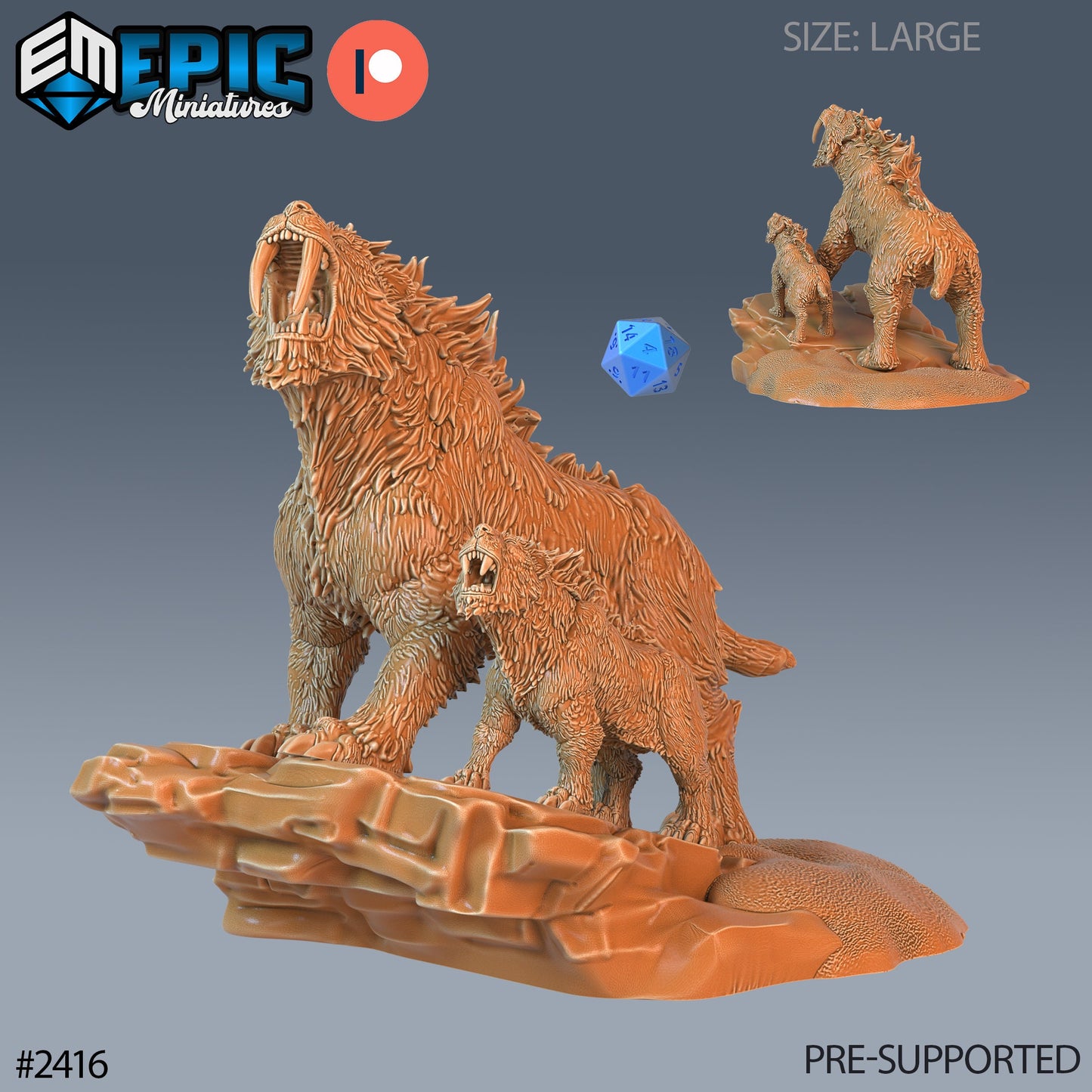 Sabertooth Tiger - Epic Miniatures 