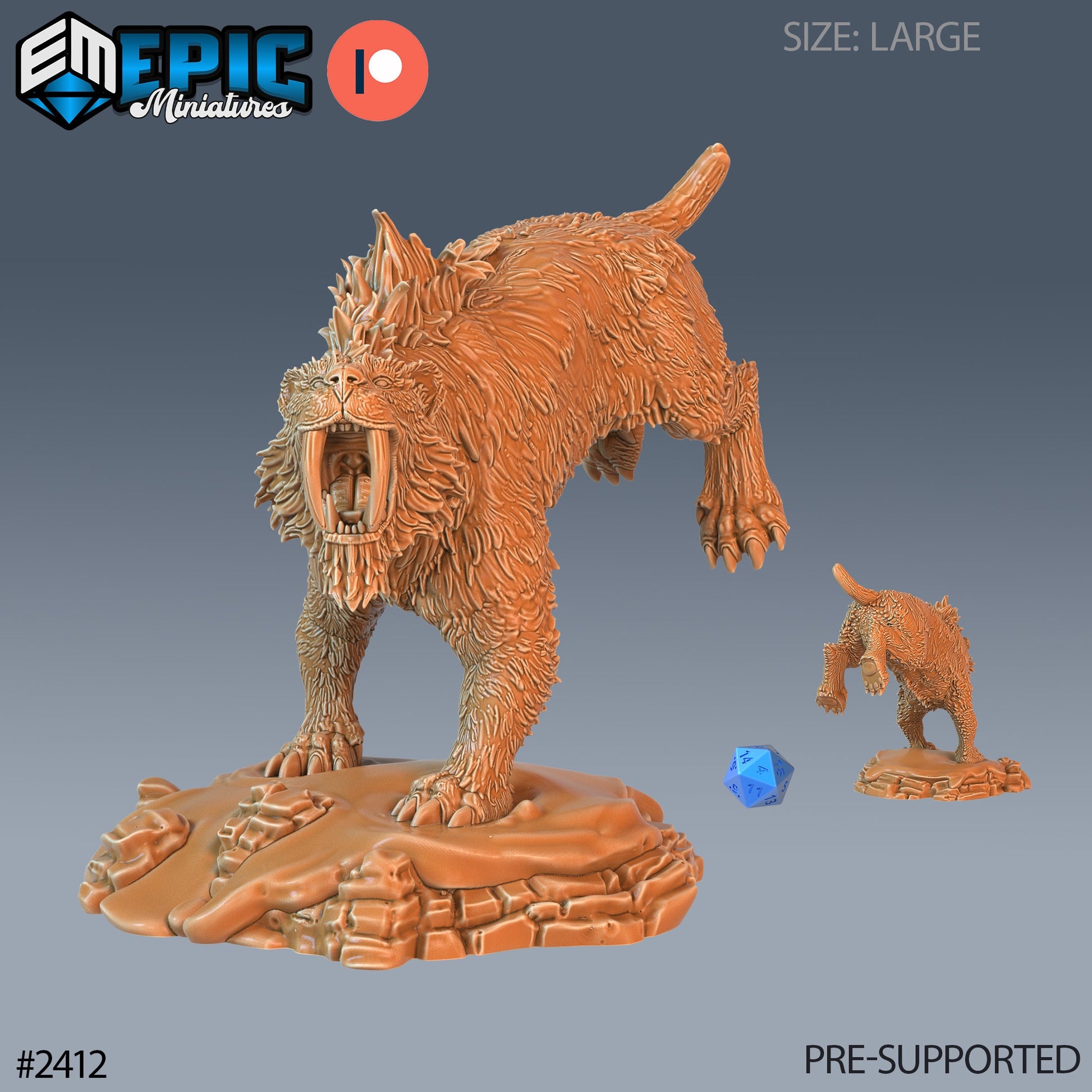 Sabertooth Tiger - Epic Miniatures 