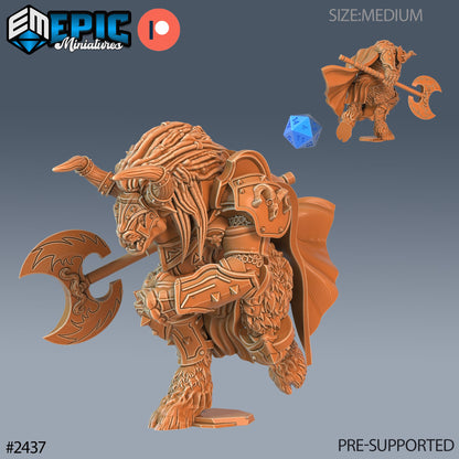 Wooly Minotaur Paladin - Epic Miniatures 