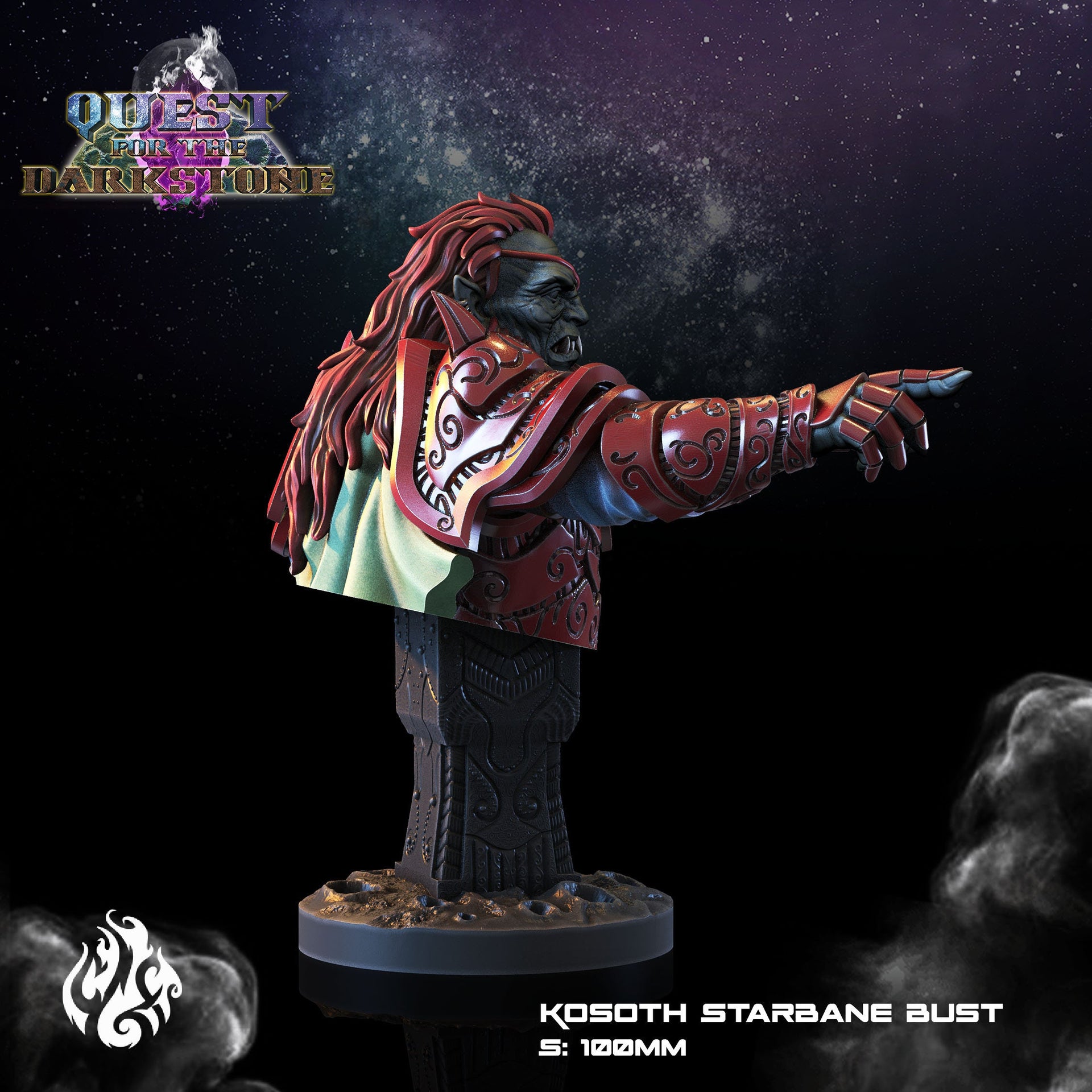 Kosoth Starbane, Reaver Leader Bust - Crippled God Foundry - Quest for The DarkStone 