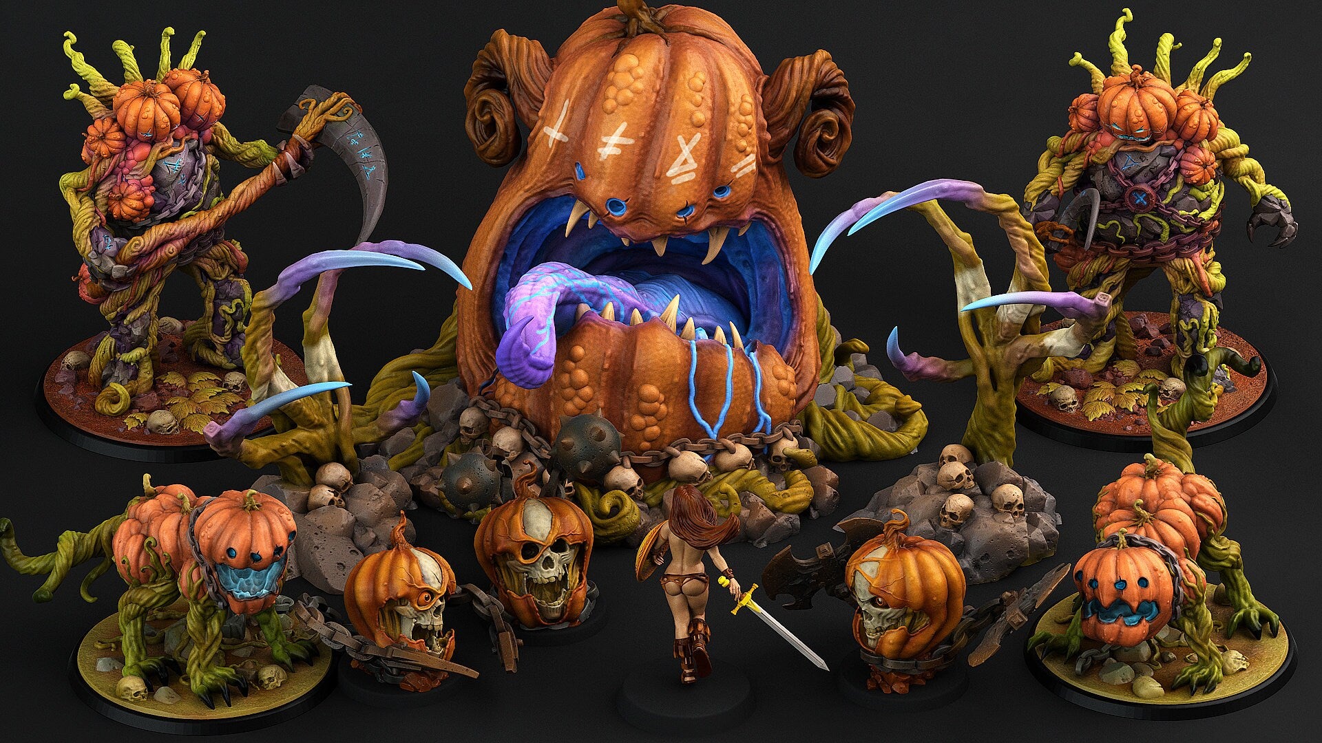 Conjoined Twin Giant Pumpkin - Print Your Monsters 