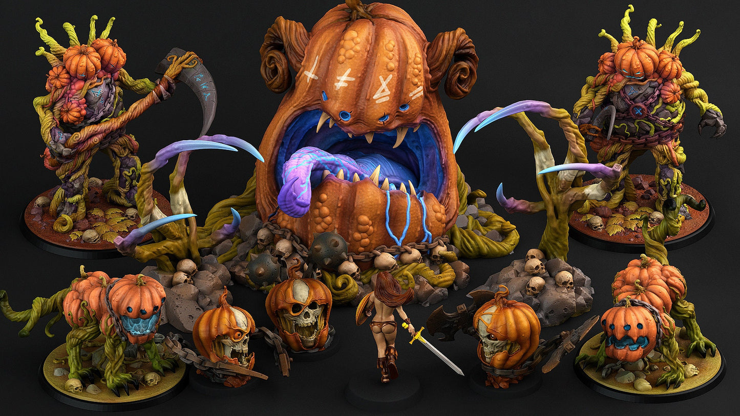 Skull Pumpkins - Print Your Monsters 