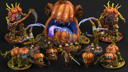 Skull Pumpkins - Print Your Monsters 