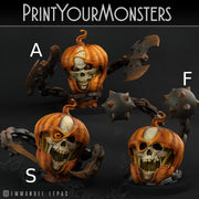 Skull Pumpkins - Print Your Monsters 