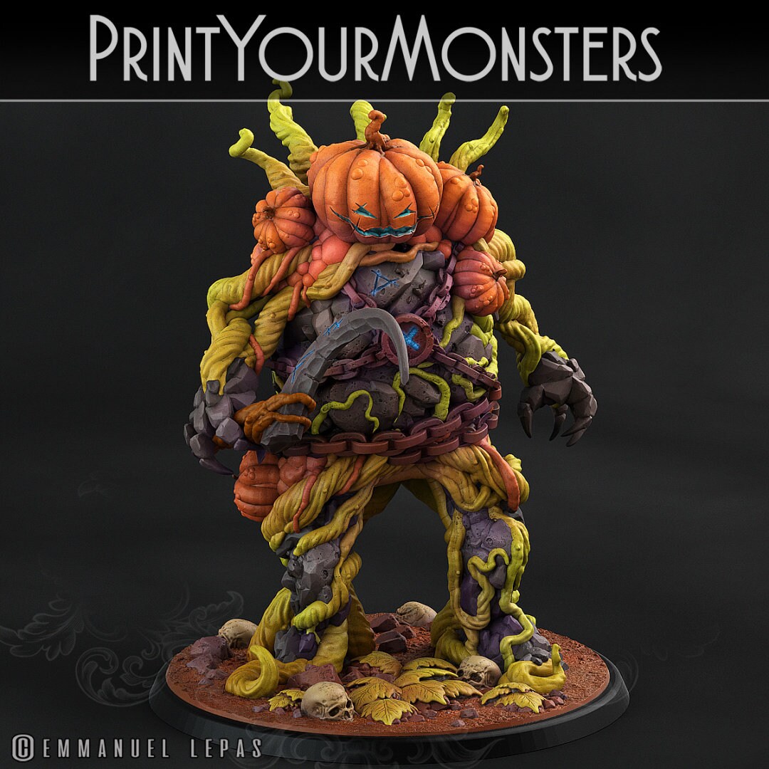 Smilling Killer Giant Pumpkin - Print Your Monsters 