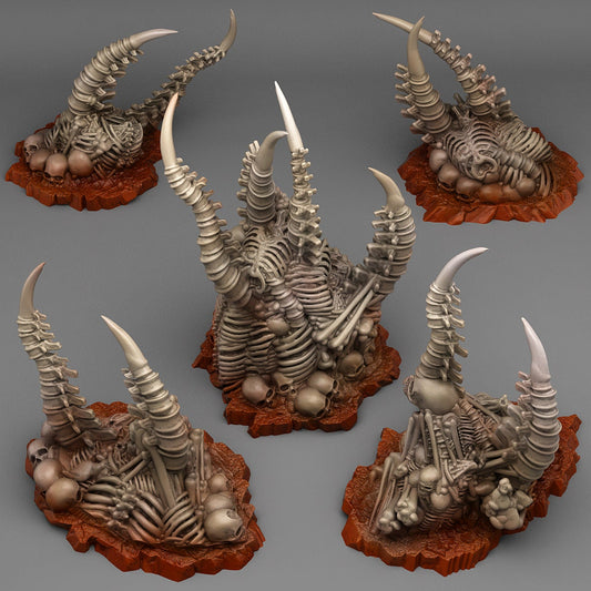 Abandoned Pile of Bones Scatter Terrain - Fantastic Plants and Rocks 