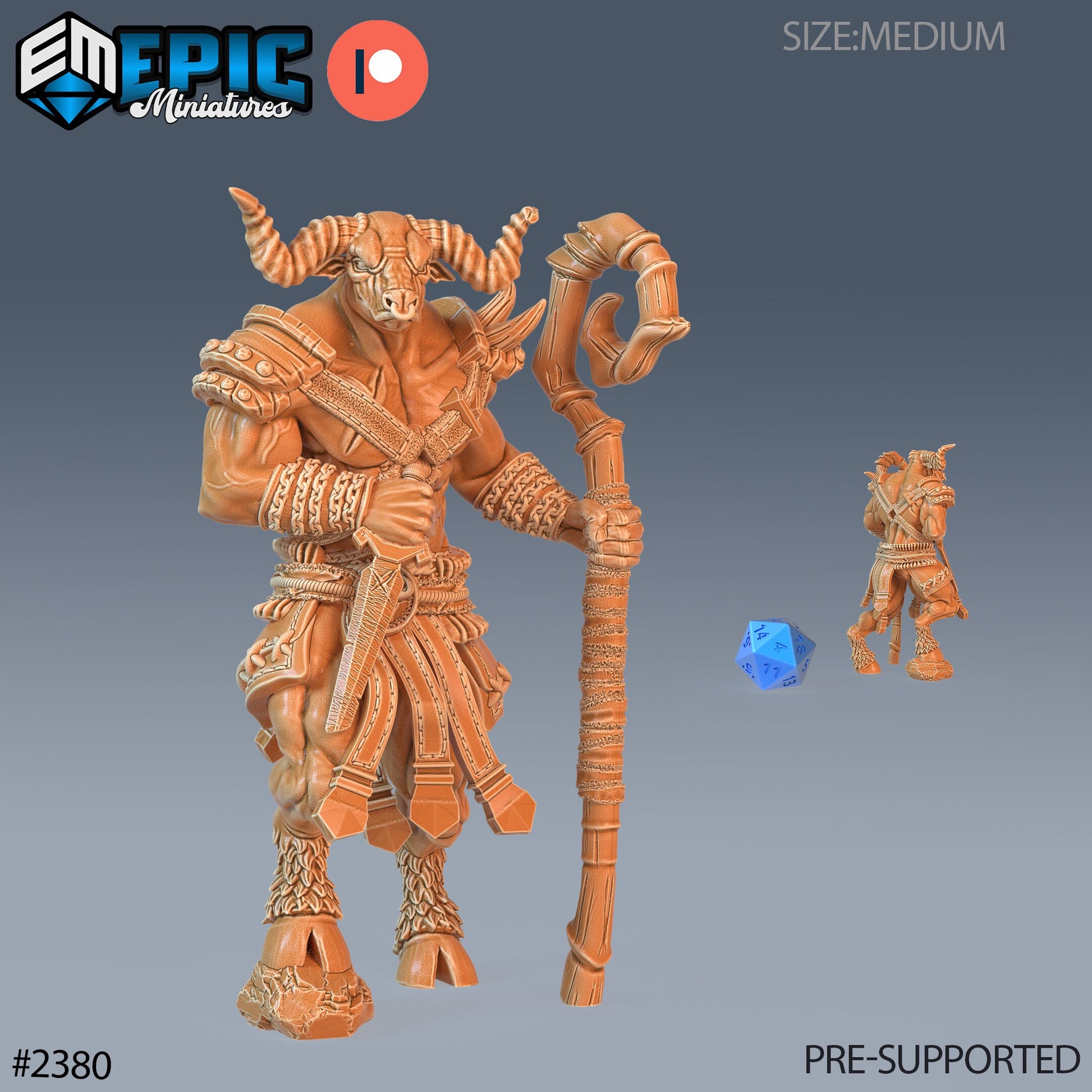 Minotaur Adventurer- Epic Miniatures 