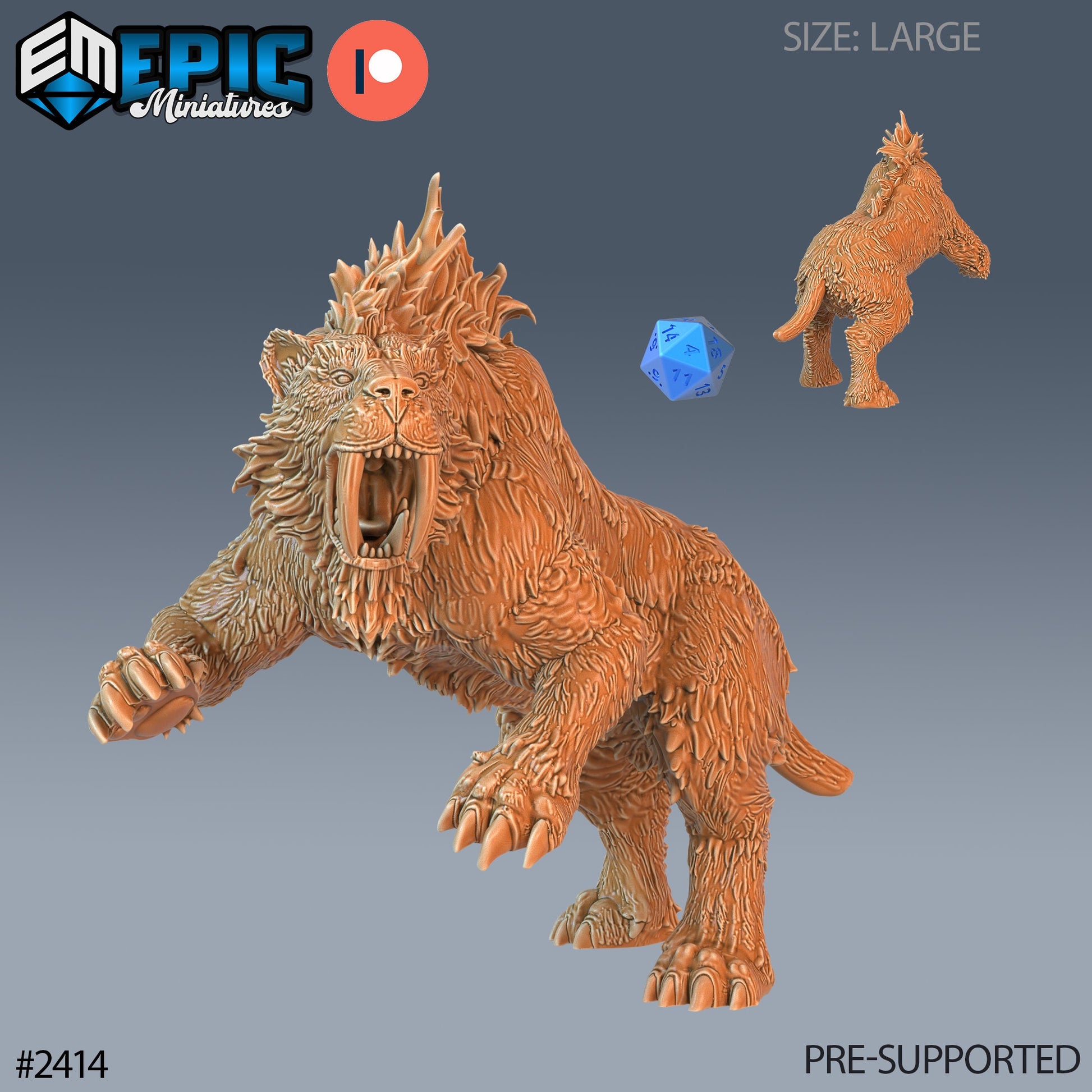 Sabertooth Tiger - Epic Miniatures 