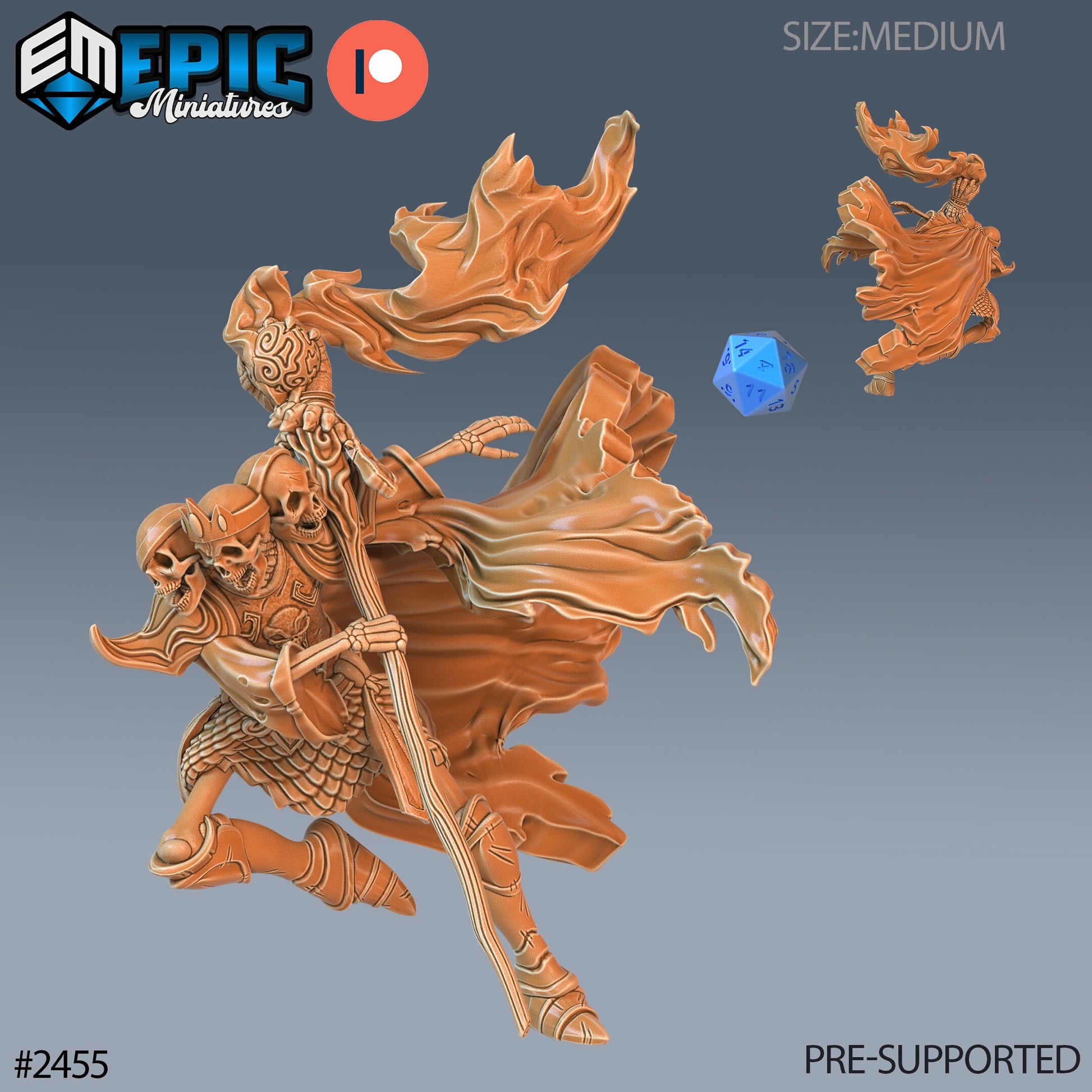 Skeleton Skull King - Epic Miniatures 