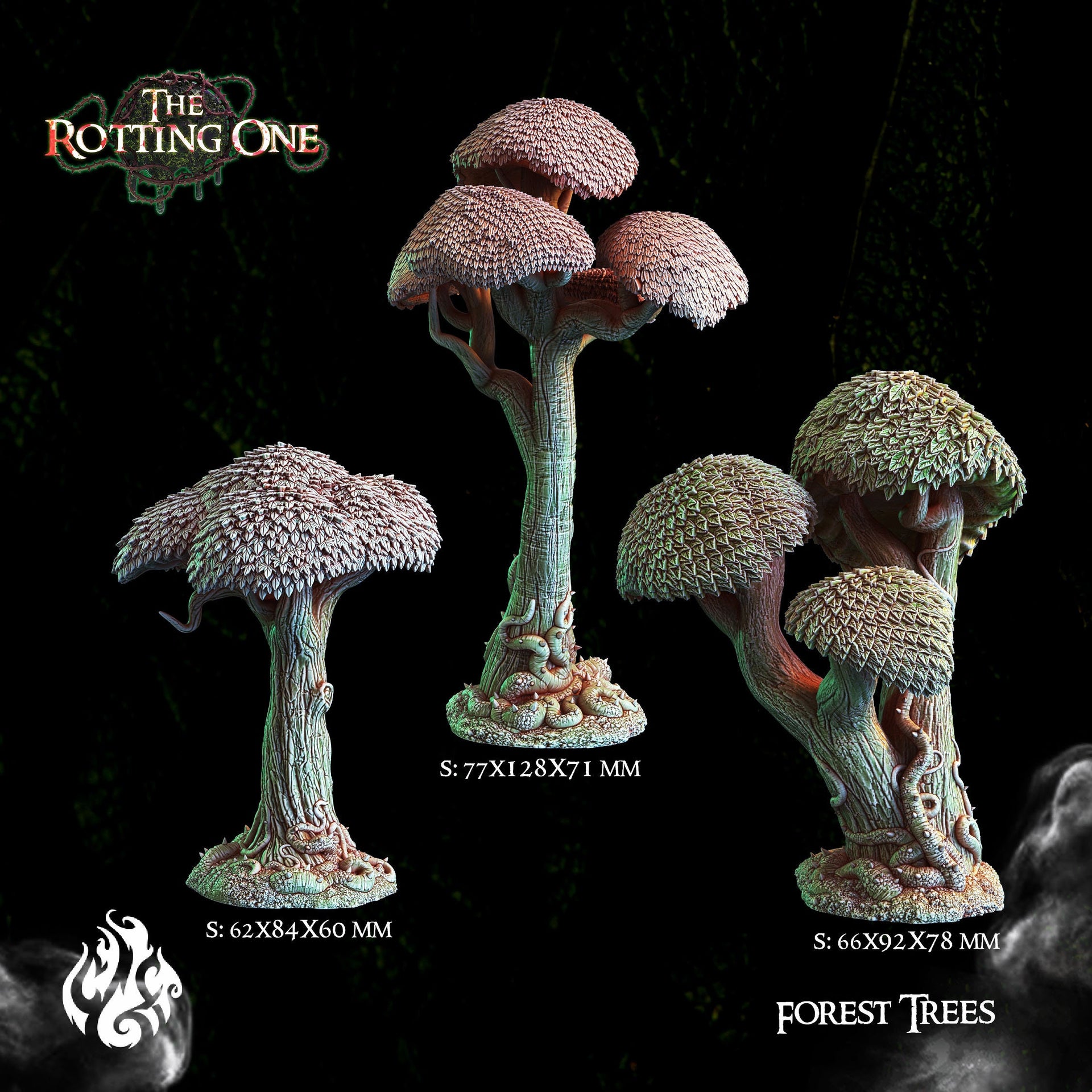 Corrupted Forest Trees Scatter Terrain - Crippled God Foundry - The Rotting One 