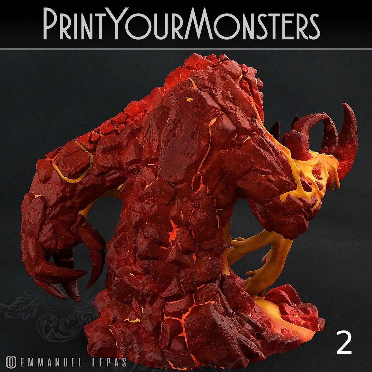 Infernal Magma Elementals - Print Your Monsters 