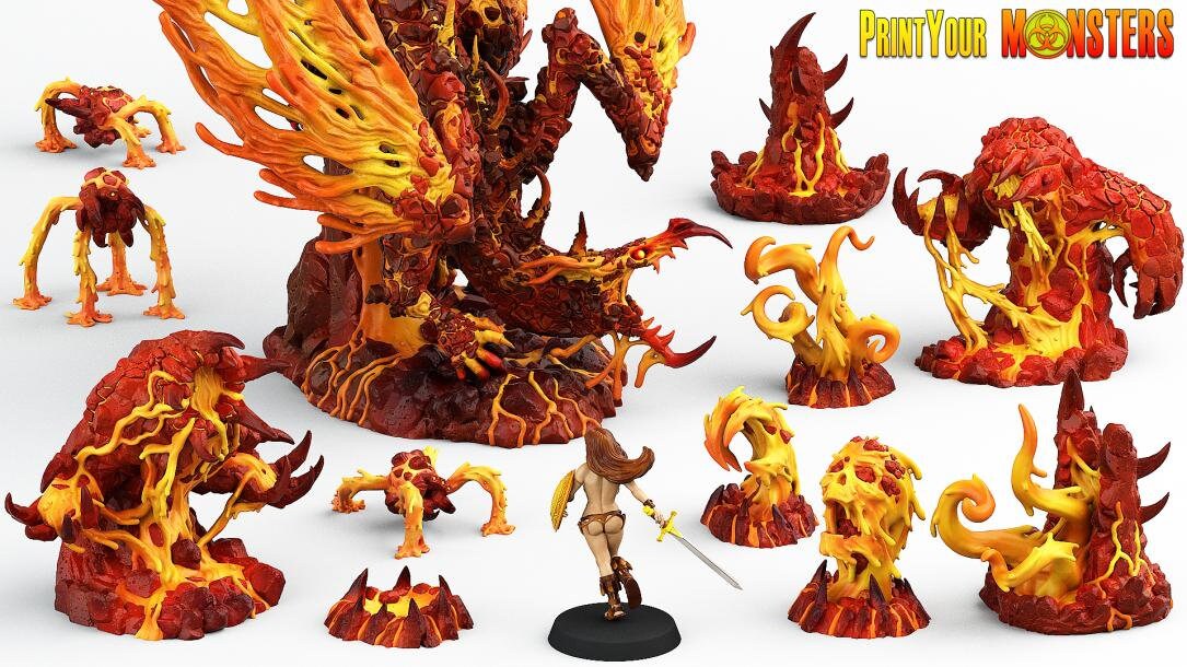 Infernal Magma Tentacles - Print Your Monsters 