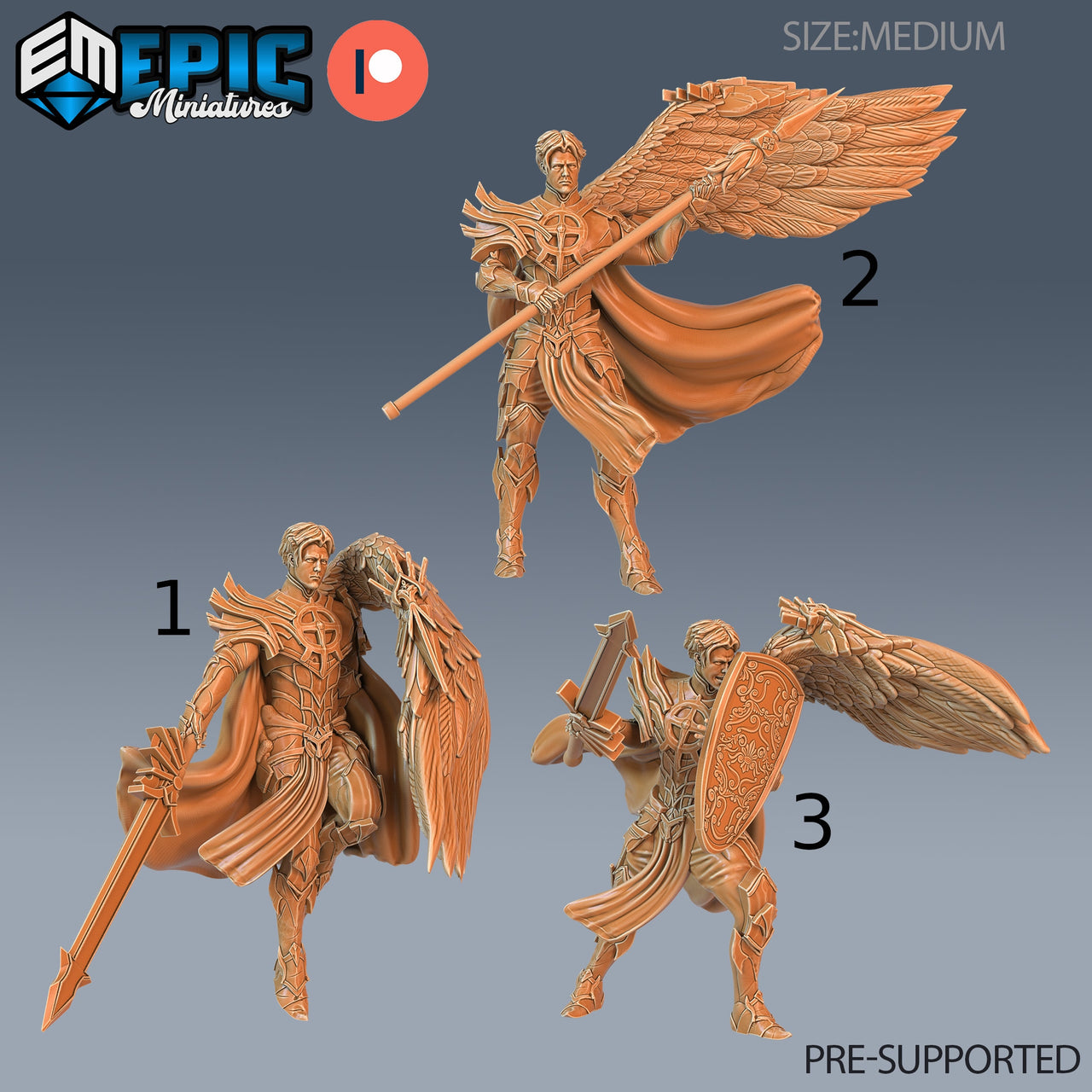 Half Angel Paladin - Epic Miniatures 