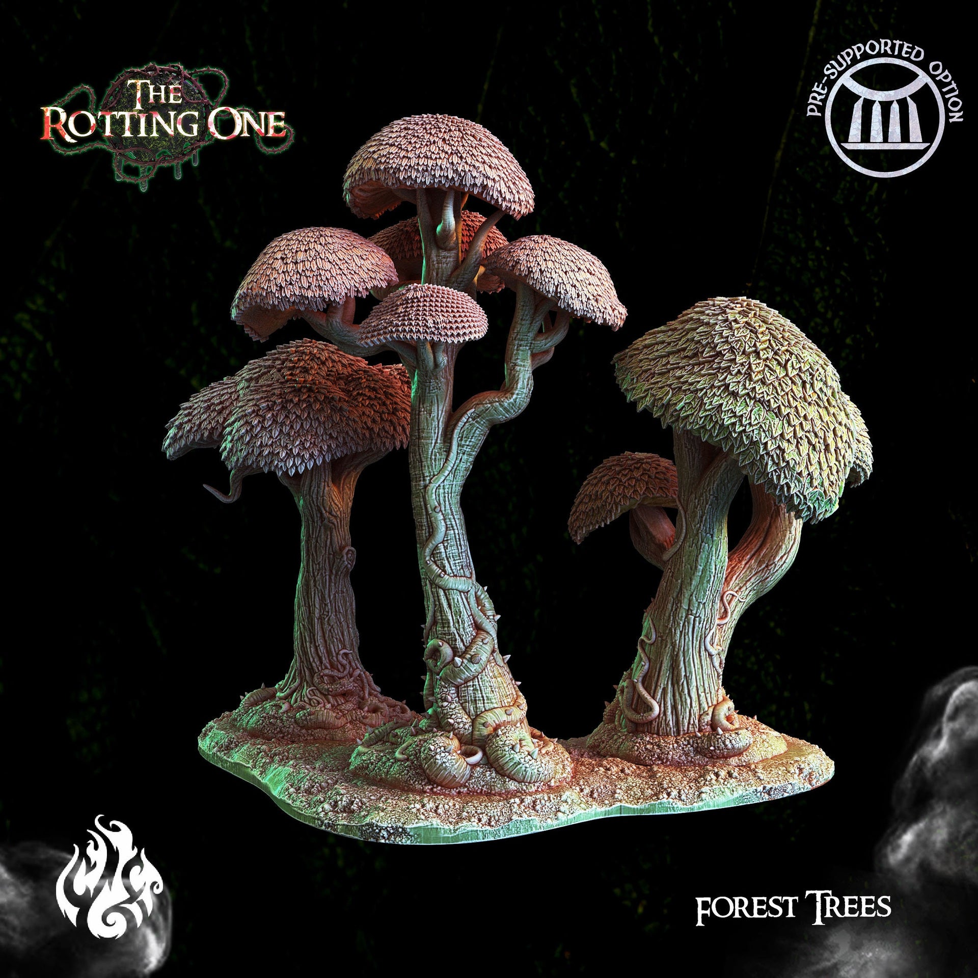Corrupted Forest Trees Scatter Terrain - Crippled God Foundry - The Rotting One 