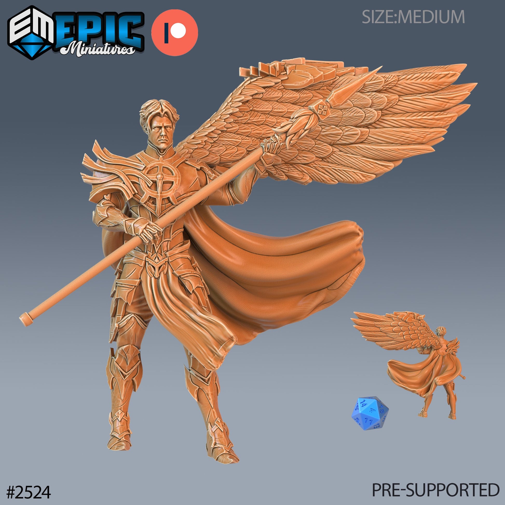Half Angel Paladin - Epic Miniatures 