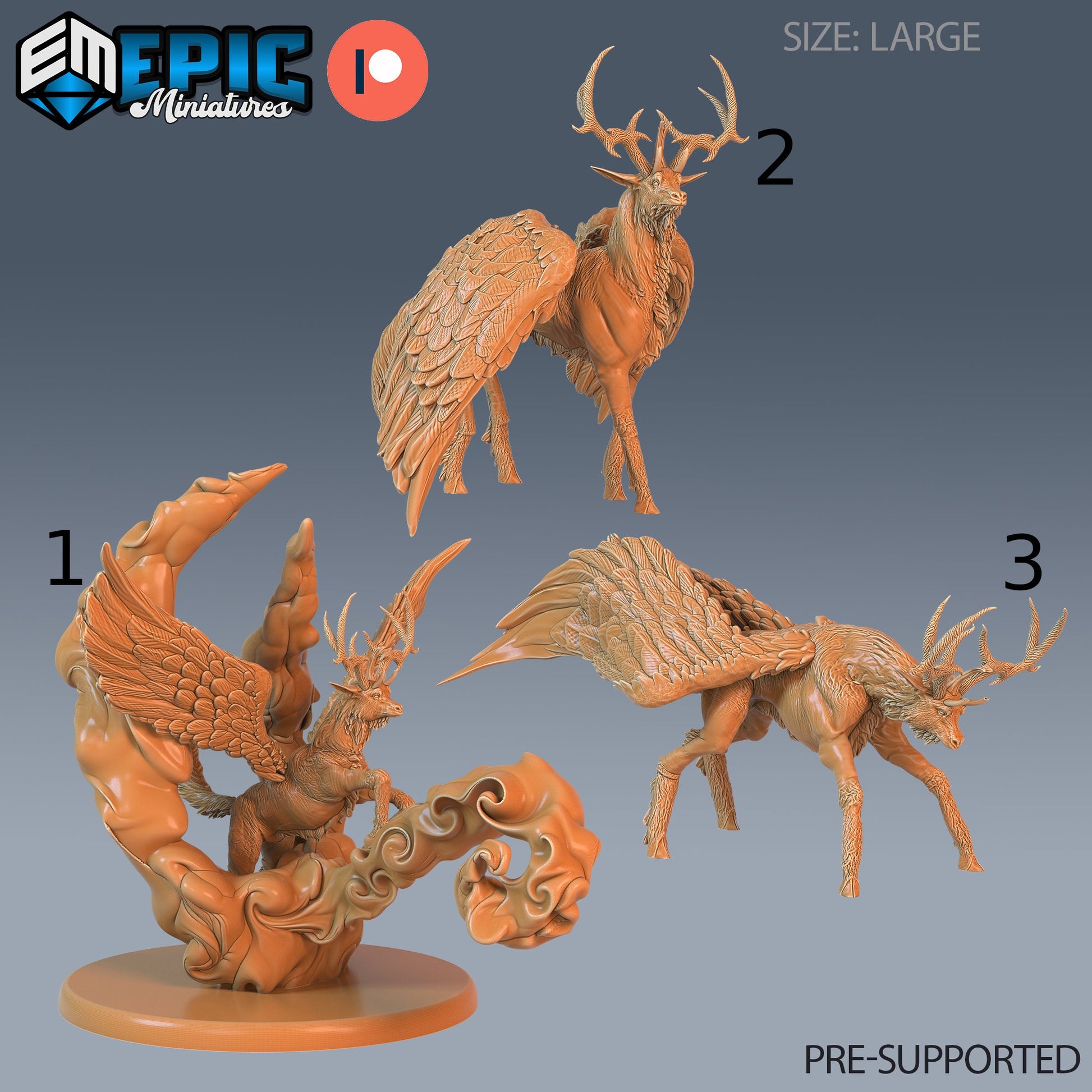 Winged Deer - Epic Miniatures 