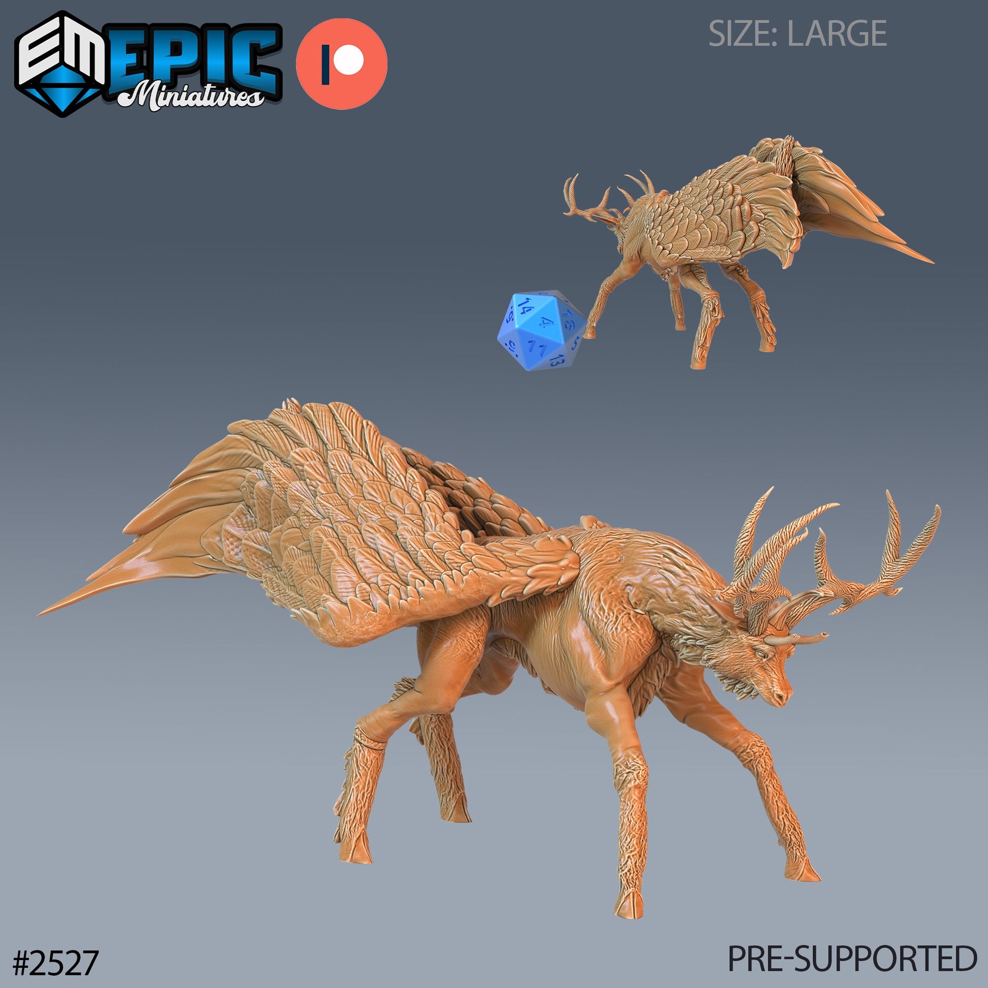 Winged Deer - Epic Miniatures 