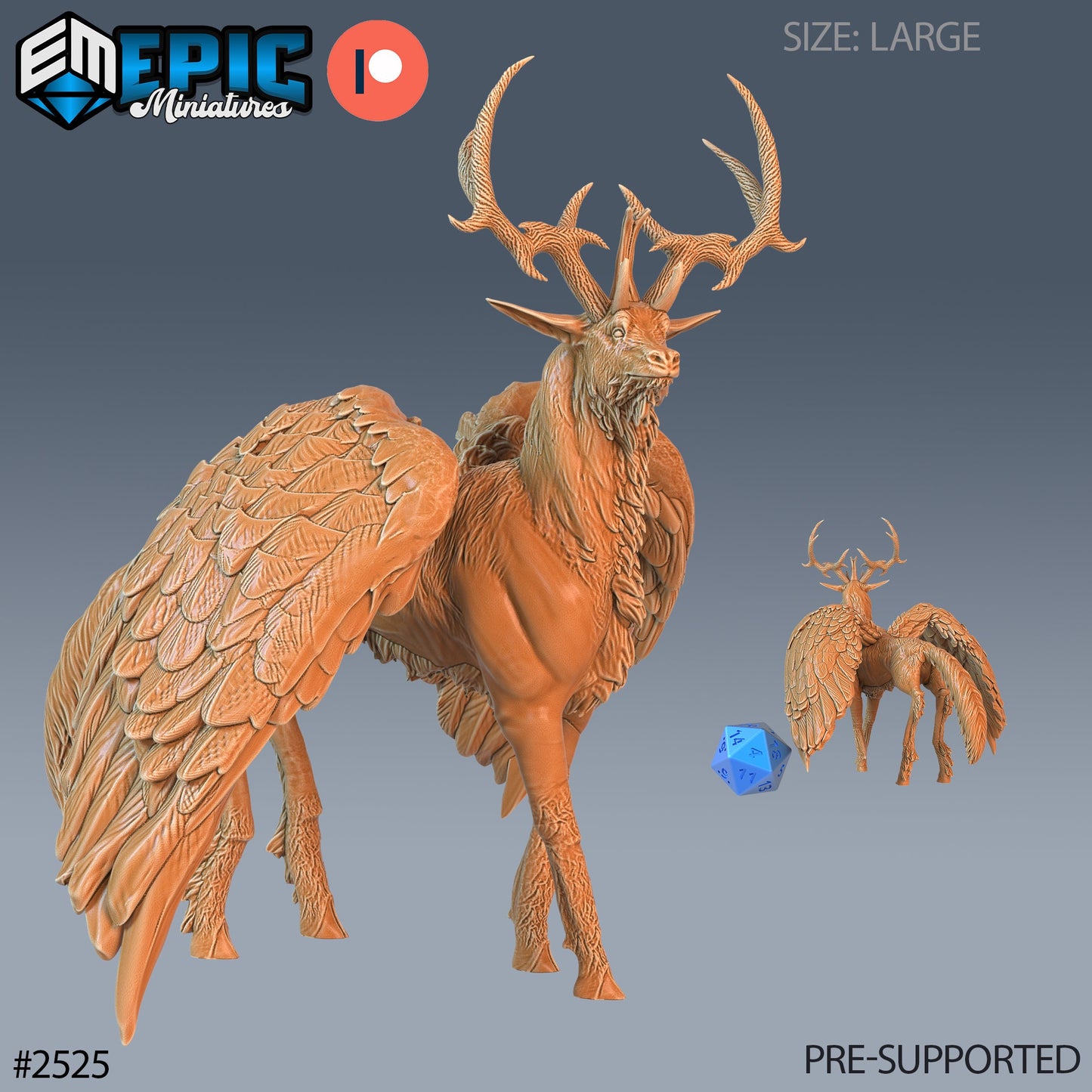 Winged Deer - Epic Miniatures 