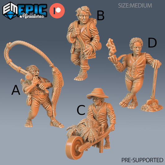 Halfling Villagers- Epic Miniatures 
