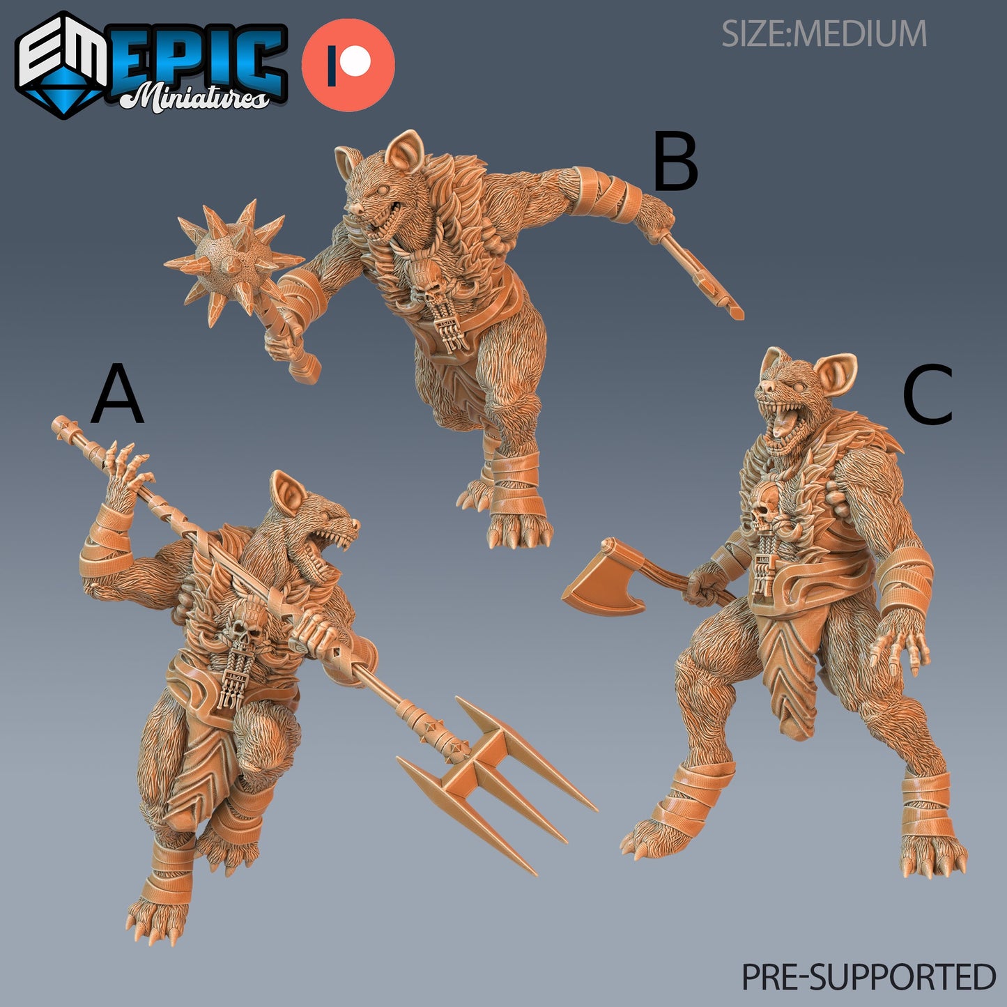 Praerie Gnoll - Epic Miniatures 