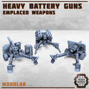 Kaledon Heavy Battery Guns- Print Minis