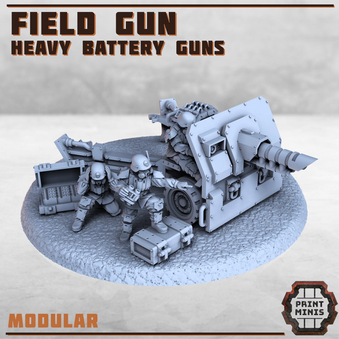 Kaledon Heavy Battery Guns- Print Minis