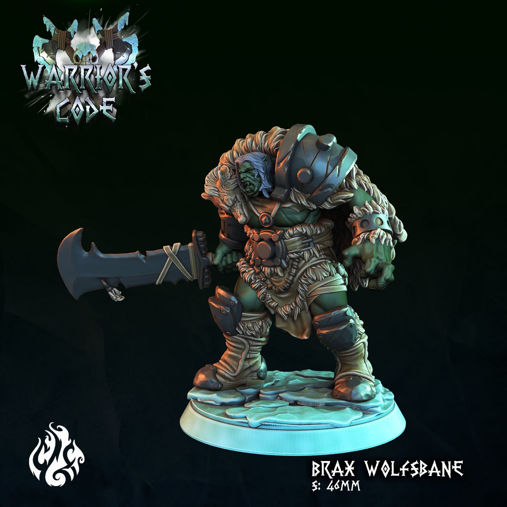 Brax Wolfsbane, Orc Hero - Crippled God Foundry - Warriors Code 
