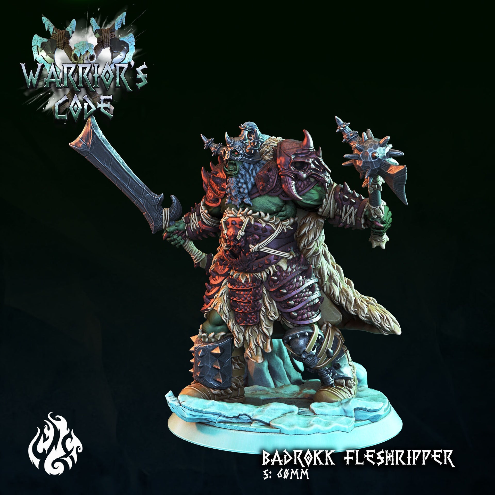 Orc Warlord, Badrokk FleshRipper - Crippled God Foundry - Warriors Code 
