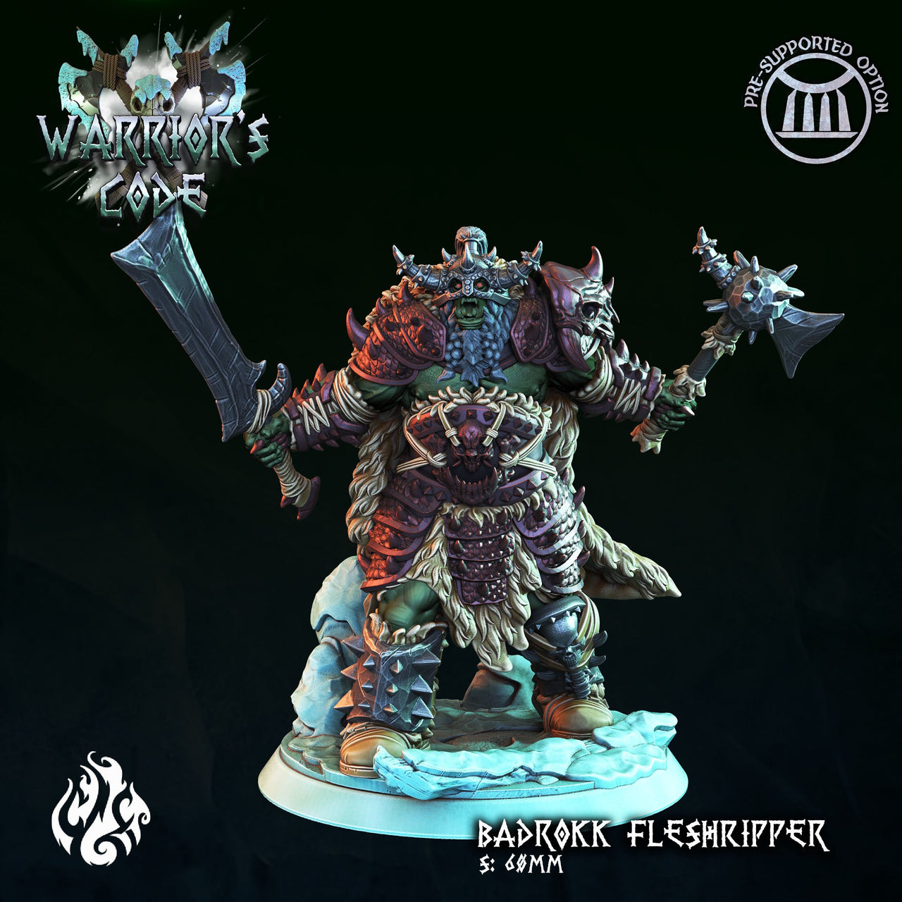 Orc Warlord, Badrokk FleshRipper - Crippled God Foundry - Warriors Code 