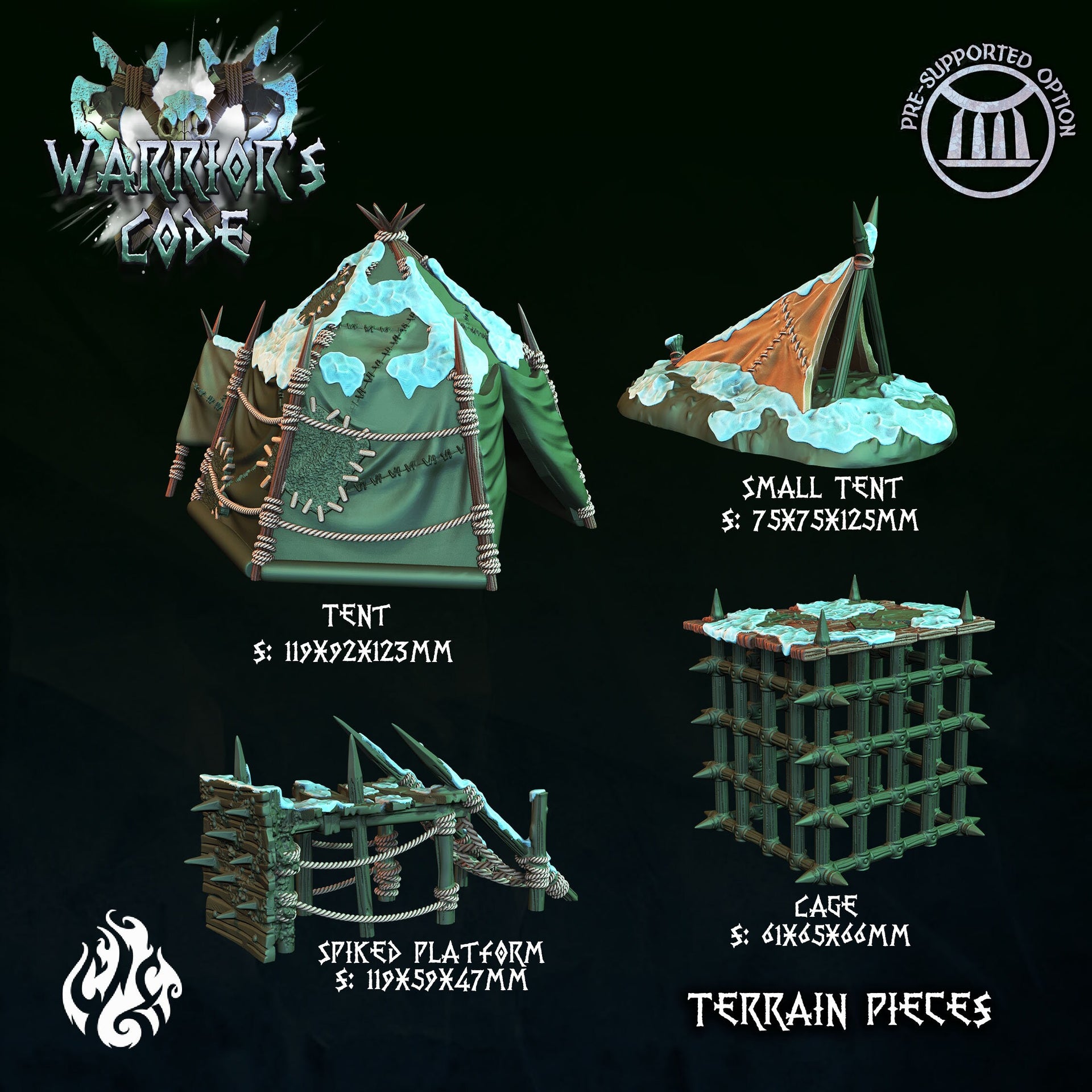 Icey Orc Terrain - Crippled God Foundry - Warriors Code 