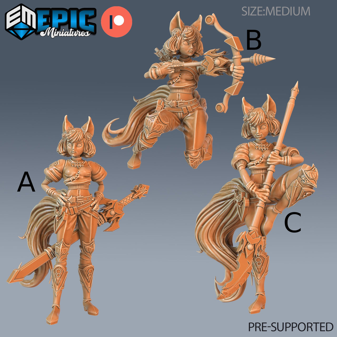 Fennec Fox Girl - Epic Miniatures 