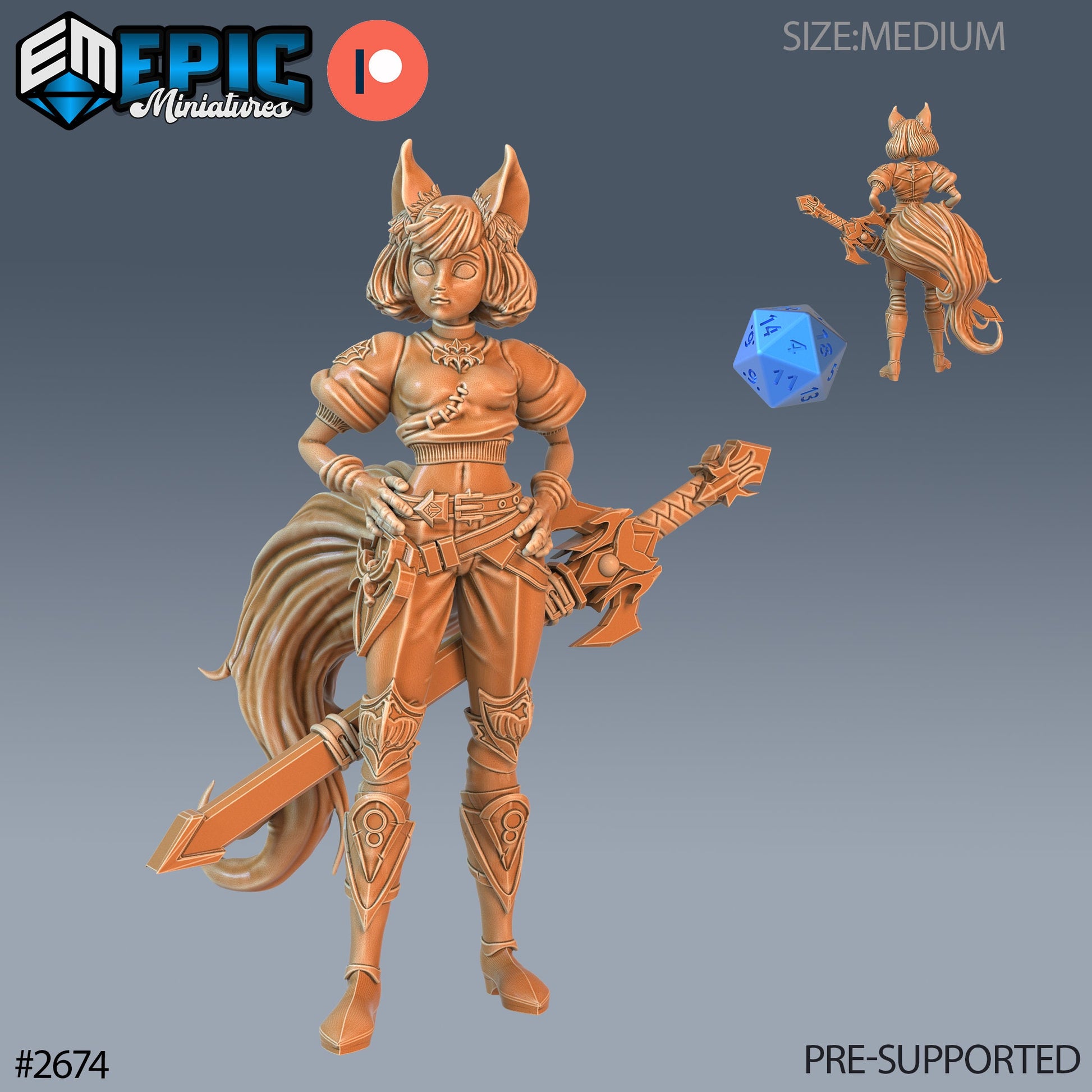 Fennec Fox Girl - Epic Miniatures 