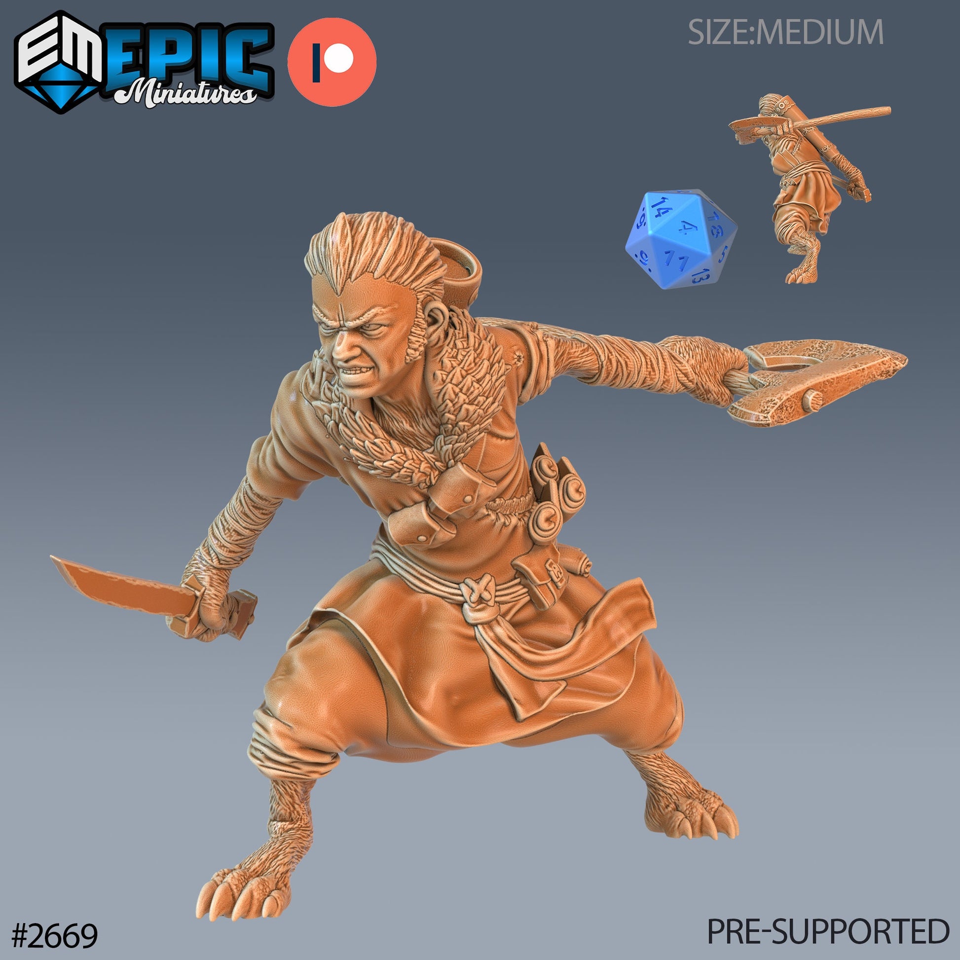 Halfling Skin Changer- Epic Miniatures 