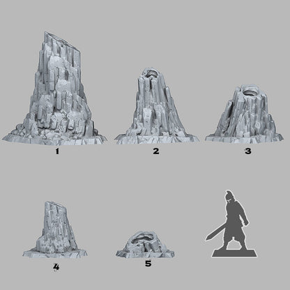 Ice Hole Cavern Scatter Terrain - Fantastic Plants and Rocks