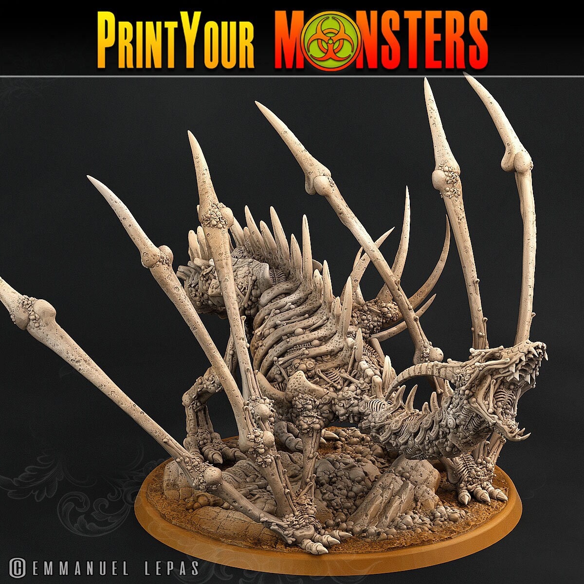 Screaming Bone Dragon- Print Your Monsters