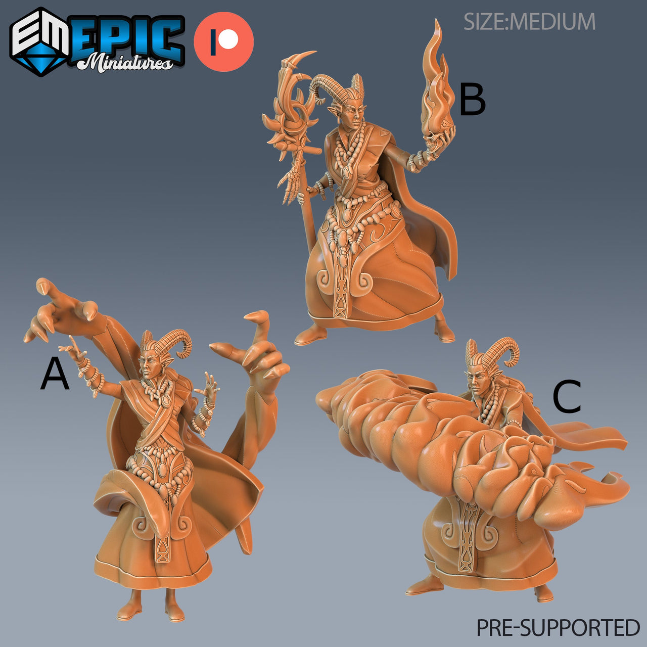 Warlock Tiefling - Epic Miniatures