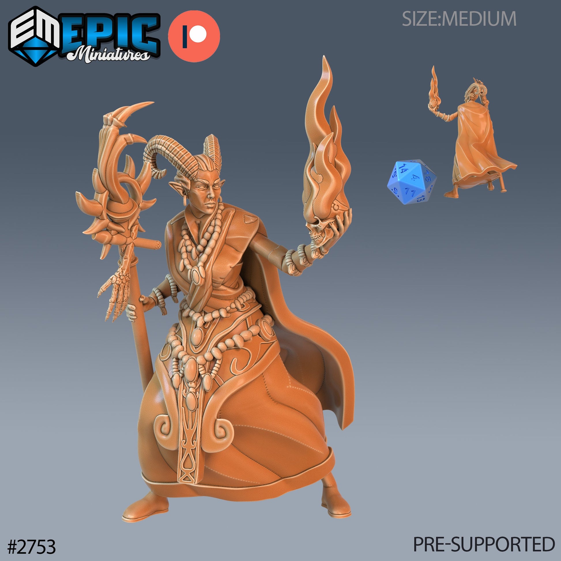 Warlock Tiefling - Epic Miniatures