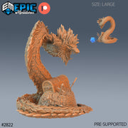 Snake Beast - Epic Miniatures | D&D | Pathfinder | 32mm | Reptiles of War | Wyrm | Demon