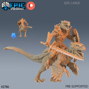 Dragonborn Raptor Rider - Epic Miniatures