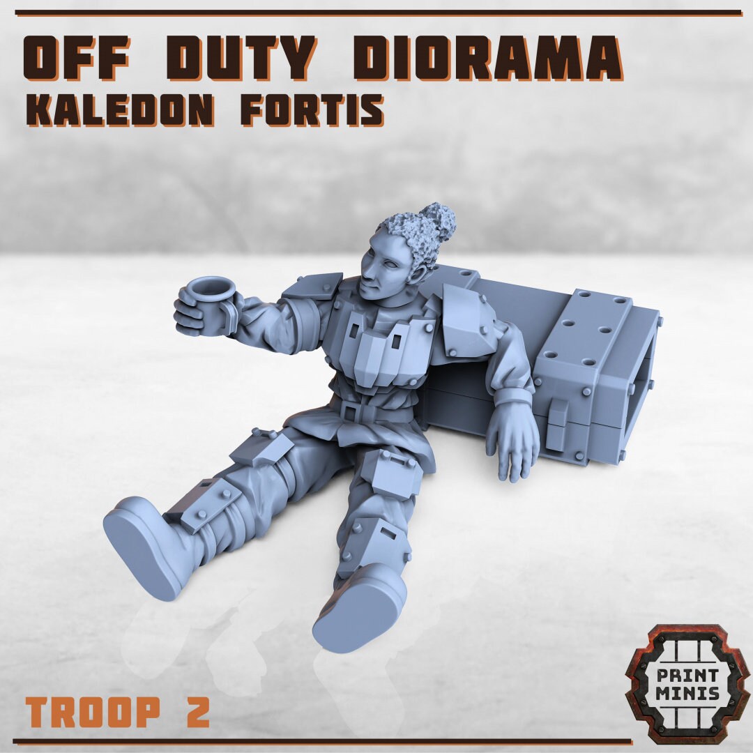 Kaledon Fortis Off Duty Troops - Print Minis