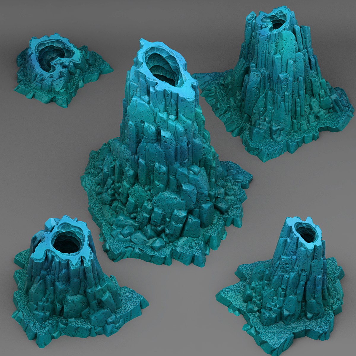 Ice Hole Cavern Scatter Terrain - Fantastic Plants and Rocks