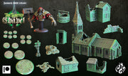 Ruined Houses Scatter Terrain - Crippled God Foundry - The Tainted Chapel