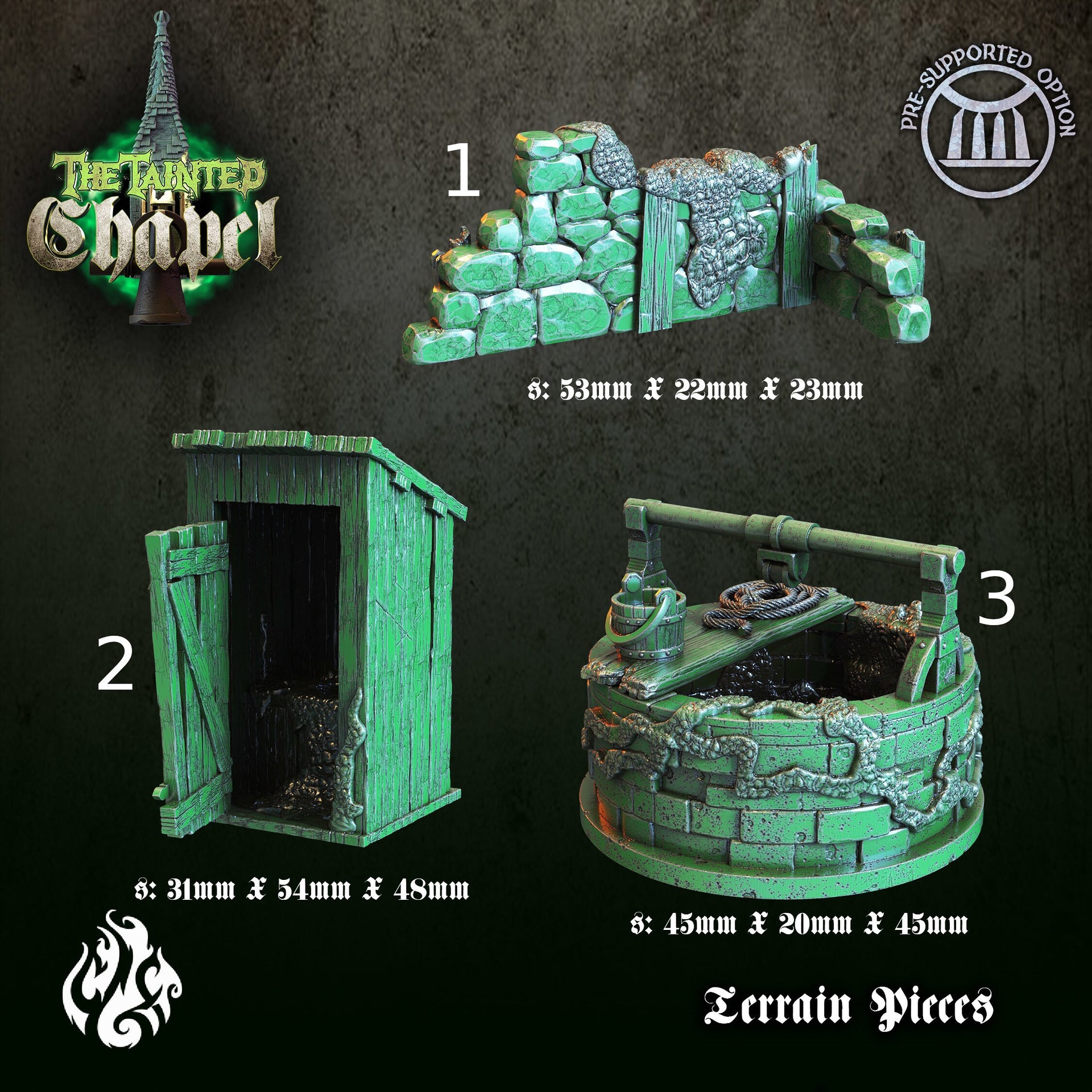 The Tainted Chapel Terrain Pieces - Crippled God Foundry - The Tainted Chapel